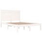 vidaXL Massivholzbett Weiß 135x190 cm vidaXL Massivholzbett Weiß 135x190 cm