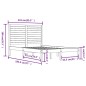 vidaXL Massivholzbett Weiß 135x190 cm vidaXL Massivholzbett Weiß 135x190 cm