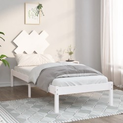 vidaXL Massivholzbett Weiß 75x190 cm
