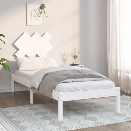 vidaXL Massivholzbett Weiß 75x190 cm