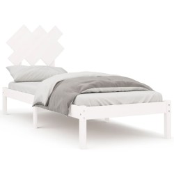 vidaXL Massivholzbett Weiß 75x190 cm
