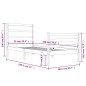 vidaXL Massivholzbett Weiß Kiefer 75x190 cm vidaXL Massivholzbett Weiß Kiefer 75x190 cm