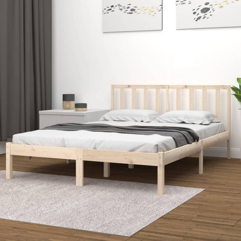 vidaXL Massivholzbett Kiefer 140x190 cm vidaXL Massivholzbett Kiefer 140x190 cm