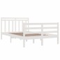 vidaXL Massivholzbett Weiß 120x190 cm vidaXL Massivholzbett Weiß 120x190 cm