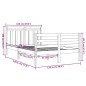 vidaXL Massivholzbett Weiß 120x190 cm vidaXL Massivholzbett Weiß 120x190 cm