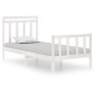 vidaXL Massivholzbett Weiß 75x190 cm vidaXL Massivholzbett Weiß 75x190 cm