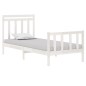 vidaXL Massivholzbett Weiß 75x190 cm vidaXL Massivholzbett Weiß 75x190 cm