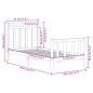 vidaXL Massivholzbett Weiß 75x190 cm vidaXL Massivholzbett Weiß 75x190 cm