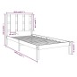 vidaXL Massivholzbett Weiß 75x190 cm vidaXL Massivholzbett Weiß 75x190 cm