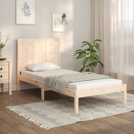 vidaXL Massivholzbett Kiefer 75x190 cm