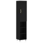 Highboard Schwarz 34,5x34x180 cm Holzwerkstoff Highboard Schwarz 34,5x34x180 cm Holzwerkstoff