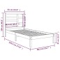 vidaXL Massivholzbett 75x190 cm vidaXL Massivholzbett 75x190 cm