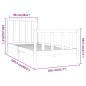 vidaXL Massivholzbett Kiefer 100x200 cm