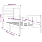 vidaXL Massivholzbett Kiefer 100x200 cm vidaXL Massivholzbett Kiefer 100x200 cm