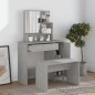 vidaXL Schminktisch-Set Betongrau 86,5x35x136 cm vidaXL Schminktisch-Set Betongrau 86,5x35x136 cm
