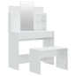 vidaXL Schminktisch-Set Hochglanz-Weiß 96x40x142 cm vidaXL Schminktisch-Set Hochglanz-Weiß 96x40x142 cm