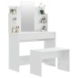 vidaXL Schminktisch-Set Hochglanz-Weiß 96x40x142 cm vidaXL Schminktisch-Set Hochglanz-Weiß 96x40x142 cm