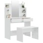 vidaXL Schminktisch-Set Hochglanz-Weiß 96x40x142 cm vidaXL Schminktisch-Set Hochglanz-Weiß 96x40x142 cm