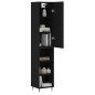 Highboard Schwarz 34,5x34x180 cm Holzwerkstoff Highboard Schwarz 34,5x34x180 cm Holzwerkstoff