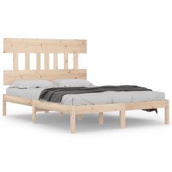 vidaXL Massivholzbett 140x190 cm