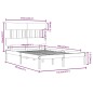 vidaXL Massivholzbett 140x190 cm vidaXL Massivholzbett 140x190 cm