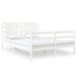 vidaXL Massivholzbett ohne Matratze Weiß 120x190 cm Kiefernholz vidaXL Massivholzbett ohne Matratze Weiß 120x190 cm Kiefernholz