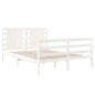 vidaXL Massivholzbett ohne Matratze Weiß 120x190 cm Kiefernholz vidaXL Massivholzbett ohne Matratze Weiß 120x190 cm Kiefernholz