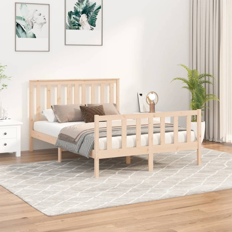 vidaXL Massivholzbett ohne Matratze 140x200 cm Kiefernholz vidaXL Massivholzbett ohne Matratze 140x200 cm Kiefernholz
