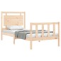 vidaXL Massivholzbett mit Kopfteil 100x200 cm vidaXL Massivholzbett mit Kopfteil 100x200 cm