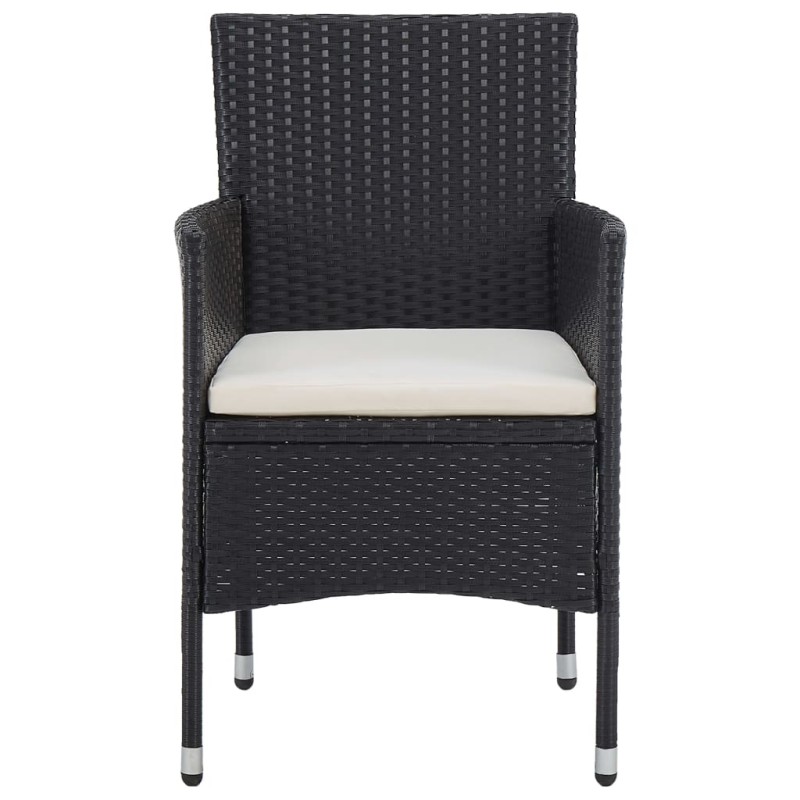 vidaXL 5-tlg. Garten-Essgruppe Poly Rattan Schwarz vidaXL 5-tlg. Garten-Essgruppe Poly Rattan Schwarz