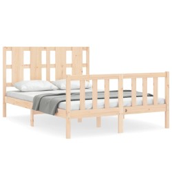 vidaXL Massivholzbett ohne Matratze 140x200 cm Kiefernholz