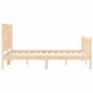 vidaXL Massivholzbett mit Kopfteil 140x200 cm vidaXL Massivholzbett mit Kopfteil 140x200 cm