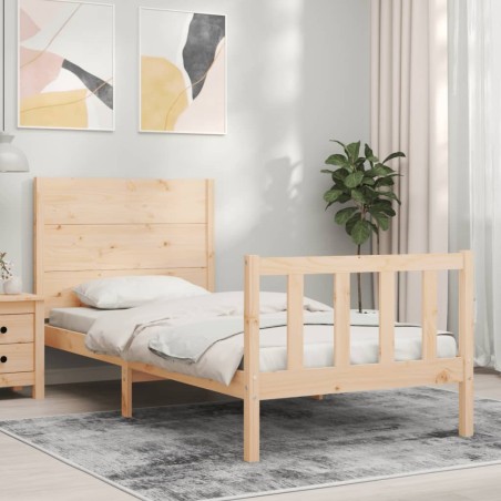 vidaXL Massivholzbett ohne Matratze 100x200 cm Kiefernholz