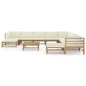 vidaXL 11-tlg. Garten-Lounge-Set mit Cremeweißen Kissen Bambus vidaXL 11-tlg. Garten-Lounge-Set mit Cremeweißen Kissen Bambus