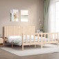 vidaXL Massivholzbett mit Kopfteil vidaXL Massivholzbett mit Kopfteil
