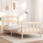 vidaXL Massivholzbett mit Kopfteil 100x200 cm vidaXL Massivholzbett mit Kopfteil 100x200 cm