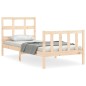 vidaXL Massivholzbett mit Kopfteil 100x200 cm vidaXL Massivholzbett mit Kopfteil 100x200 cm