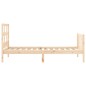 vidaXL Massivholzbett mit Kopfteil 100x200 cm vidaXL Massivholzbett mit Kopfteil 100x200 cm