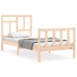vidaXL Massivholzbett mit Kopfteil 100x200 cm vidaXL Massivholzbett mit Kopfteil 100x200 cm