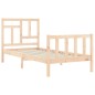 vidaXL Massivholzbett mit Kopfteil 100x200 cm vidaXL Massivholzbett mit Kopfteil 100x200 cm