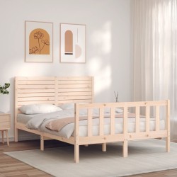 vidaXL Massivholzbett ohne Matratze 140x190 cm Kiefernholz