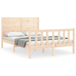 vidaXL Massivholzbett ohne Matratze 140x190 cm Kiefernholz