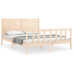 vidaXL Massivholzbett ohne Matratze 160x200 cm Kiefernholz