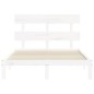 vidaXL Massivholzbett mit Kopfteil Weiß 140x190 cm vidaXL Massivholzbett mit Kopfteil Weiß 140x190 cm