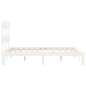 vidaXL Massivholzbett mit Kopfteil Weiß 140x190 cm vidaXL Massivholzbett mit Kopfteil Weiß 140x190 cm