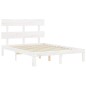 vidaXL Massivholzbett ohne Matratze Weiß 120x200 cm Kiefernholz vidaXL Massivholzbett ohne Matratze Weiß 120x200 cm Kiefernholz