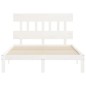 vidaXL Massivholzbett ohne Matratze Weiß 120x200 cm Kiefernholz vidaXL Massivholzbett ohne Matratze Weiß 120x200 cm Kiefernholz