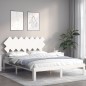 vidaXL Massivholzbett ohne Matratze Weiß 140x190 cm Kiefernholz vidaXL Massivholzbett ohne Matratze Weiß 140x190 cm Kiefernholz