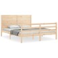 vidaXL Massivholzbett mit Kopfteil 160x200 cm vidaXL Massivholzbett mit Kopfteil 160x200 cm