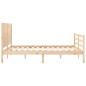 vidaXL Massivholzbett mit Kopfteil 160x200 cm vidaXL Massivholzbett mit Kopfteil 160x200 cm